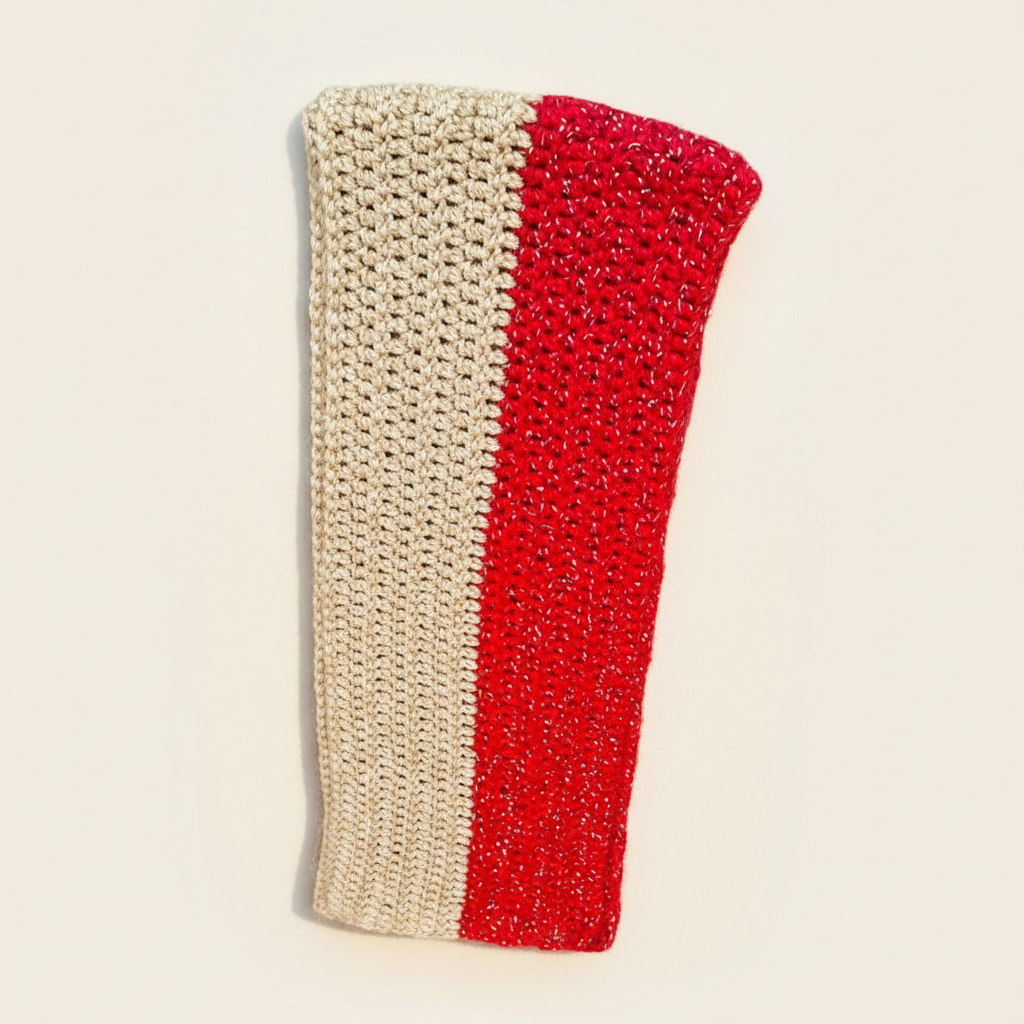 Red & Gold Sparkle Scarf - Image 9