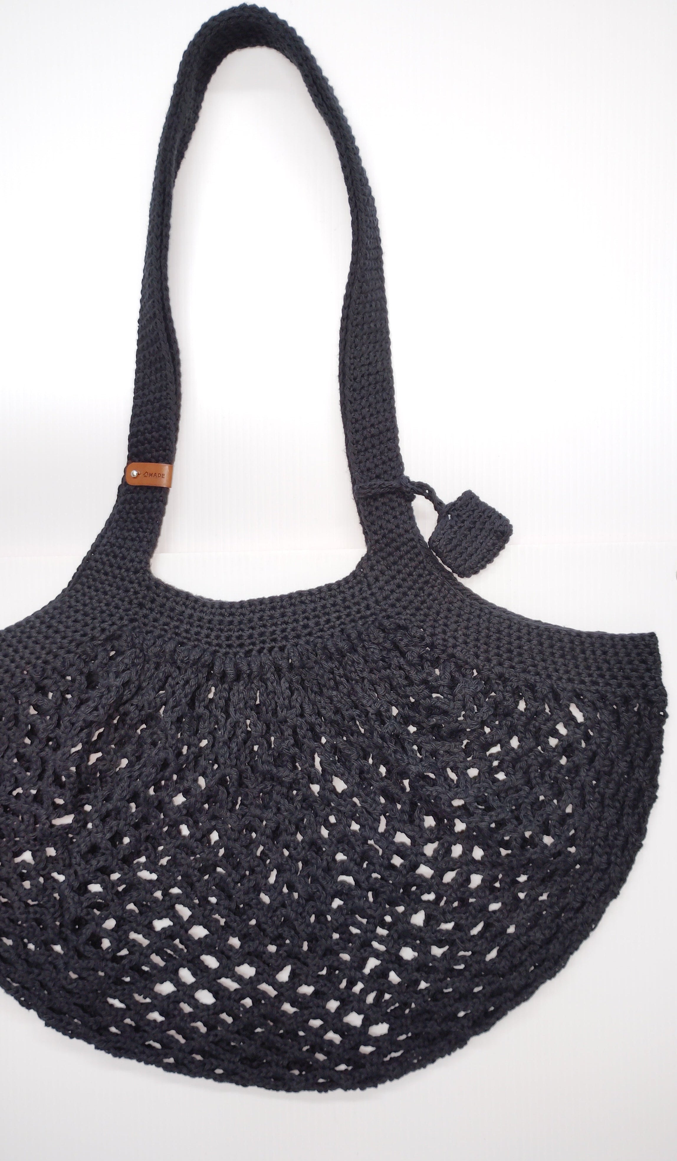 Classic Black Mesh Bag, with Quarter Keeper