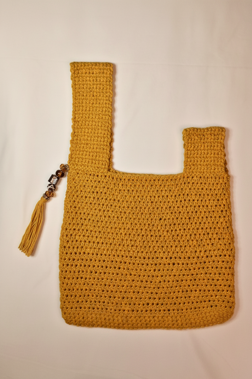 Golden Hour Japanese Knot Bag | Crochet