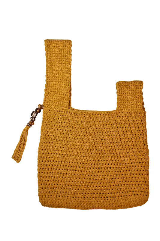 Golden Hour Japanese Knot Bag | Crochet