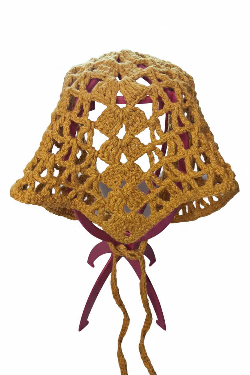 Saffron Lace Bonnet