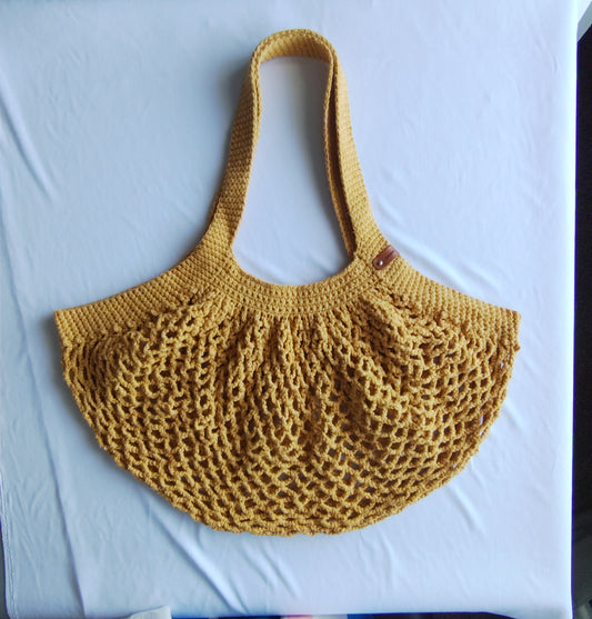 Golden Harvest Mesh Market Bag-Medium