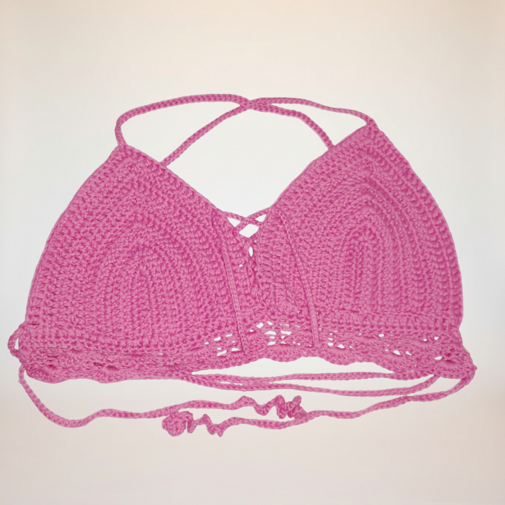 Kiki Pink Cotton Halter Top