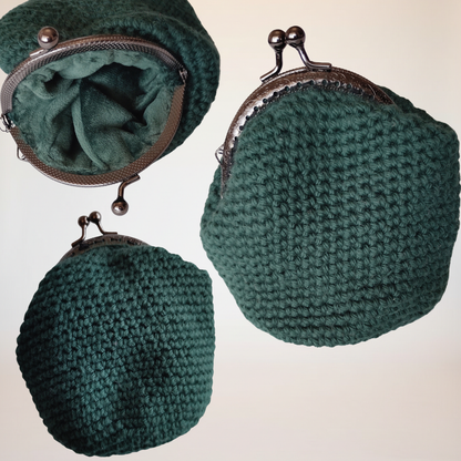 Hunter Green Cotton Coin Purse