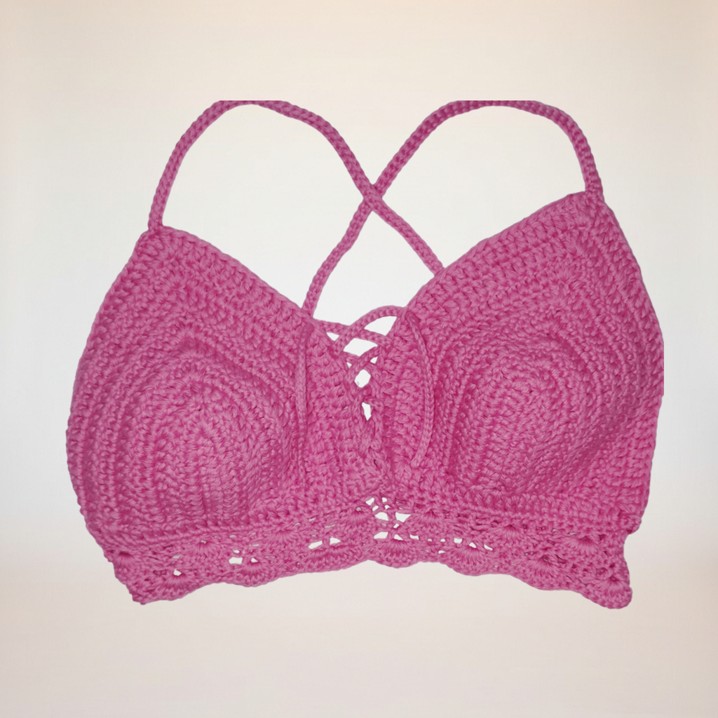 Kiki Pink Cotton Halter Top