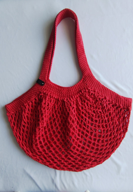 Scarlet Rouge Crochet Mesh Market Bag – Medium