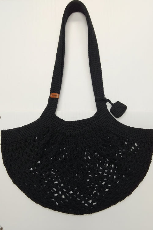 Classic Black Mesh Bag, with Quarter Keeper