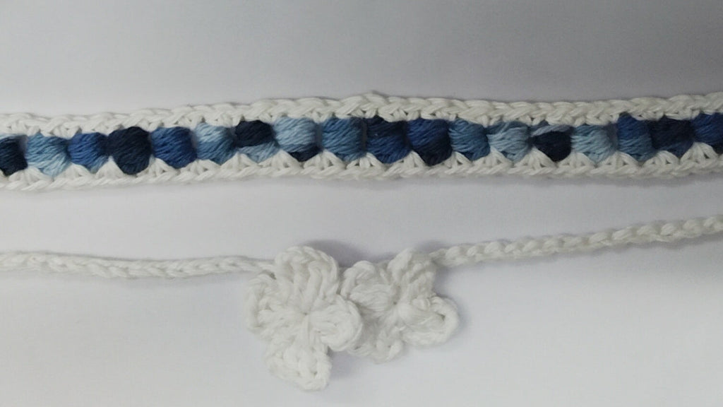 Denim Crochet Headband – Bead Stitch