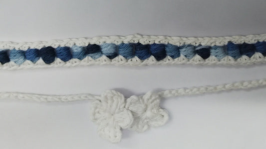 Rippled Blue Waves, Cotton Hairband