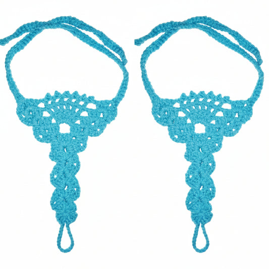 Barefoot Sandals- Festival Fun,Island Blue, Women's Foot Jewelry