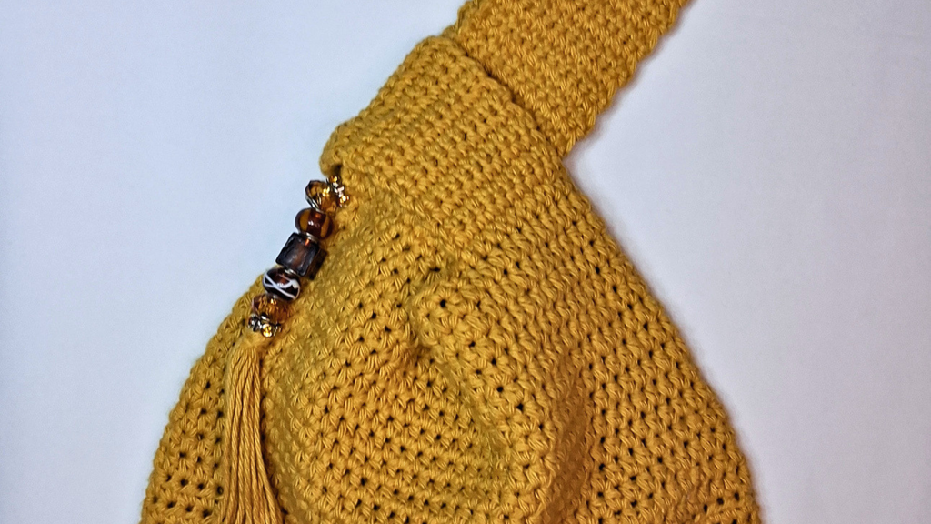 Golden Hour Japanese Knot Bag | Crochet