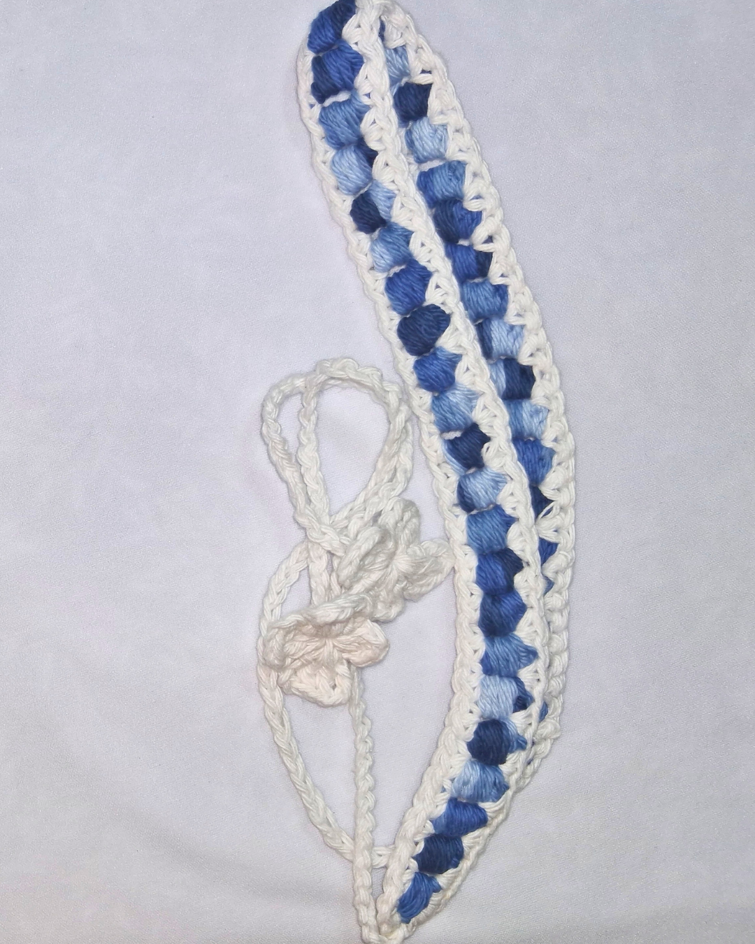 Denim Crochet Headband – Bead Stitch