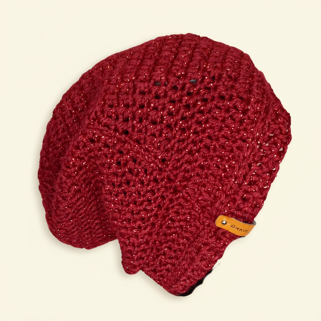 Shimmer Red Beanie - Image 6 Retry