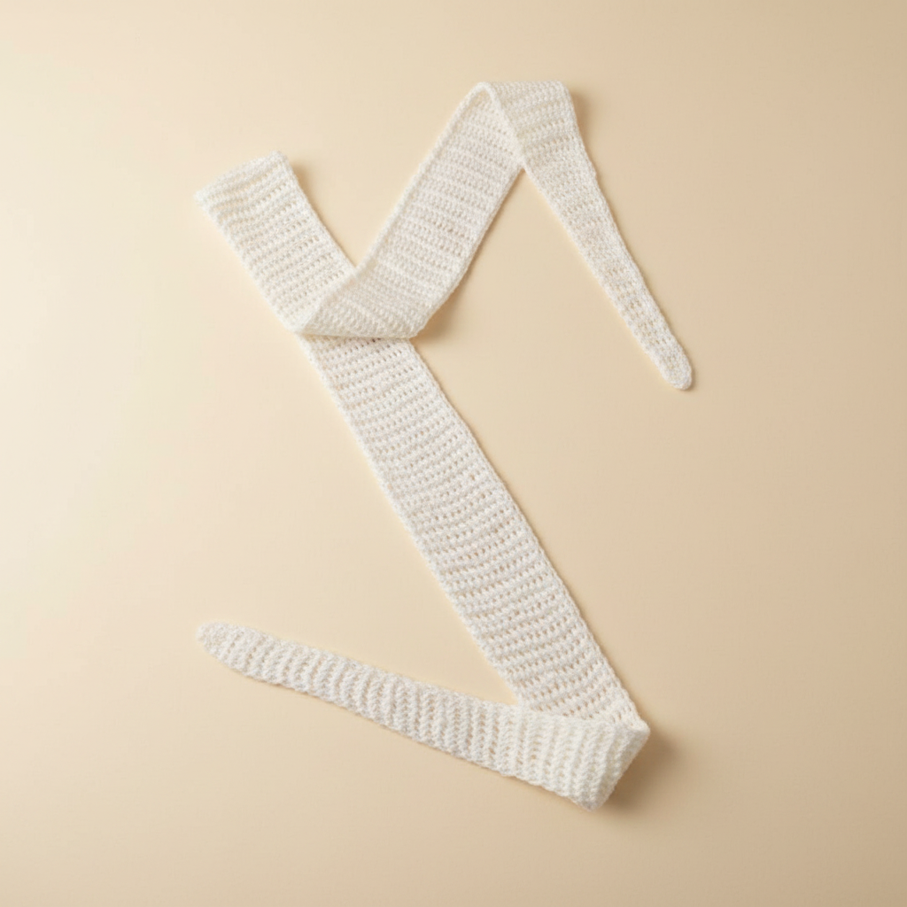 Sparkling White Skinny Scarf - Image 5