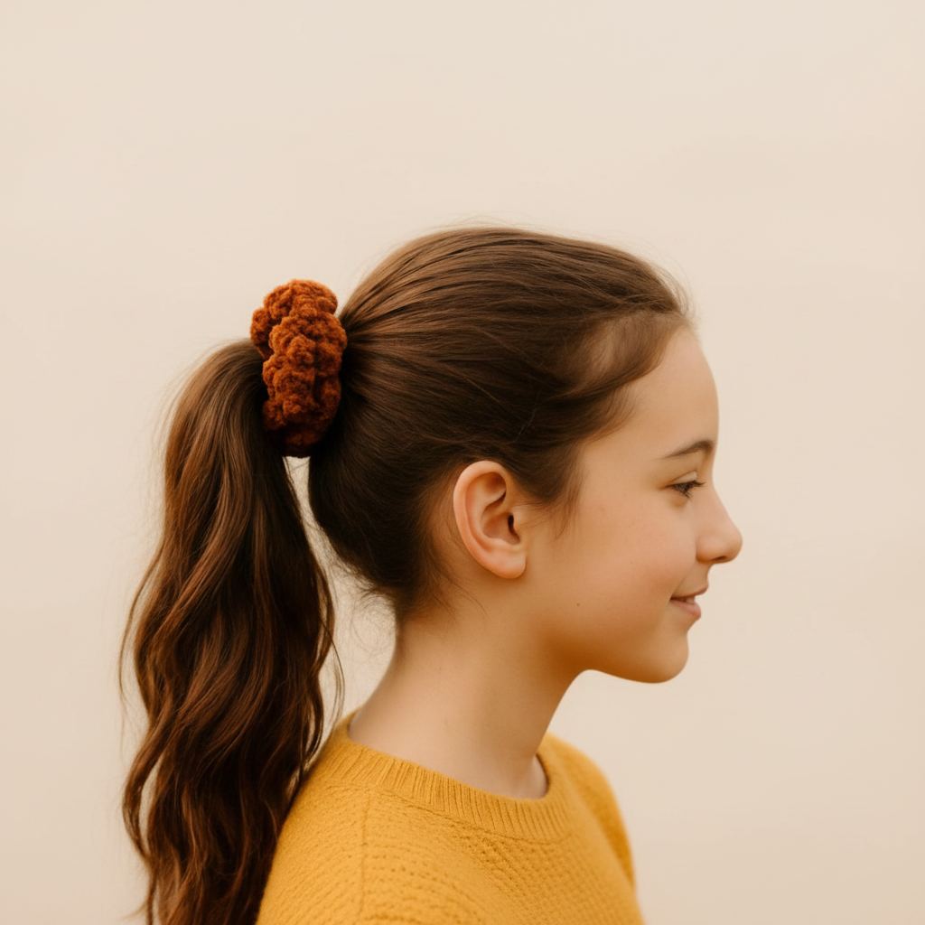 Velvet Scrunchie Rich Pumpkin - Image 1