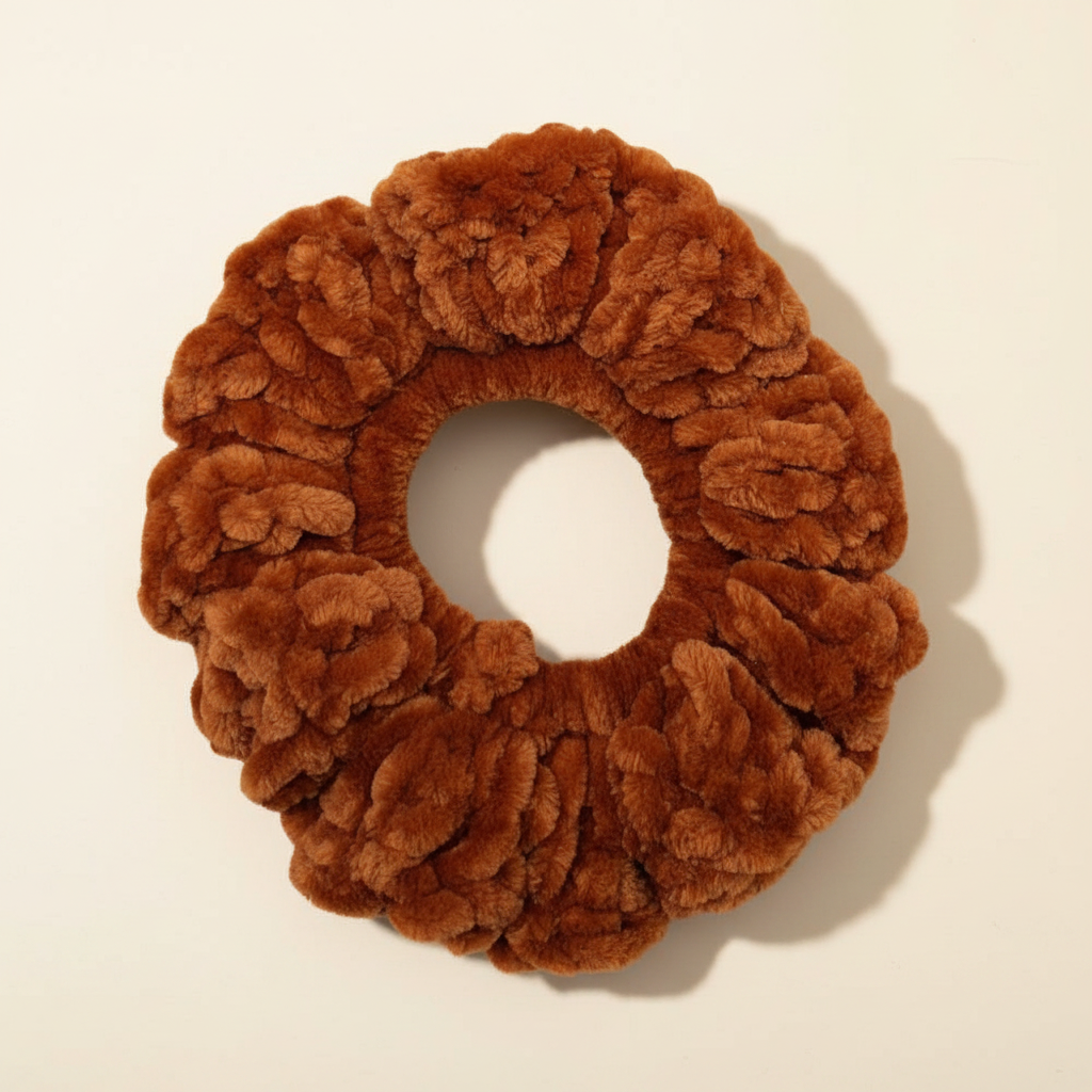 Velvet Scrunchie Rich Pumpkin - Image 3